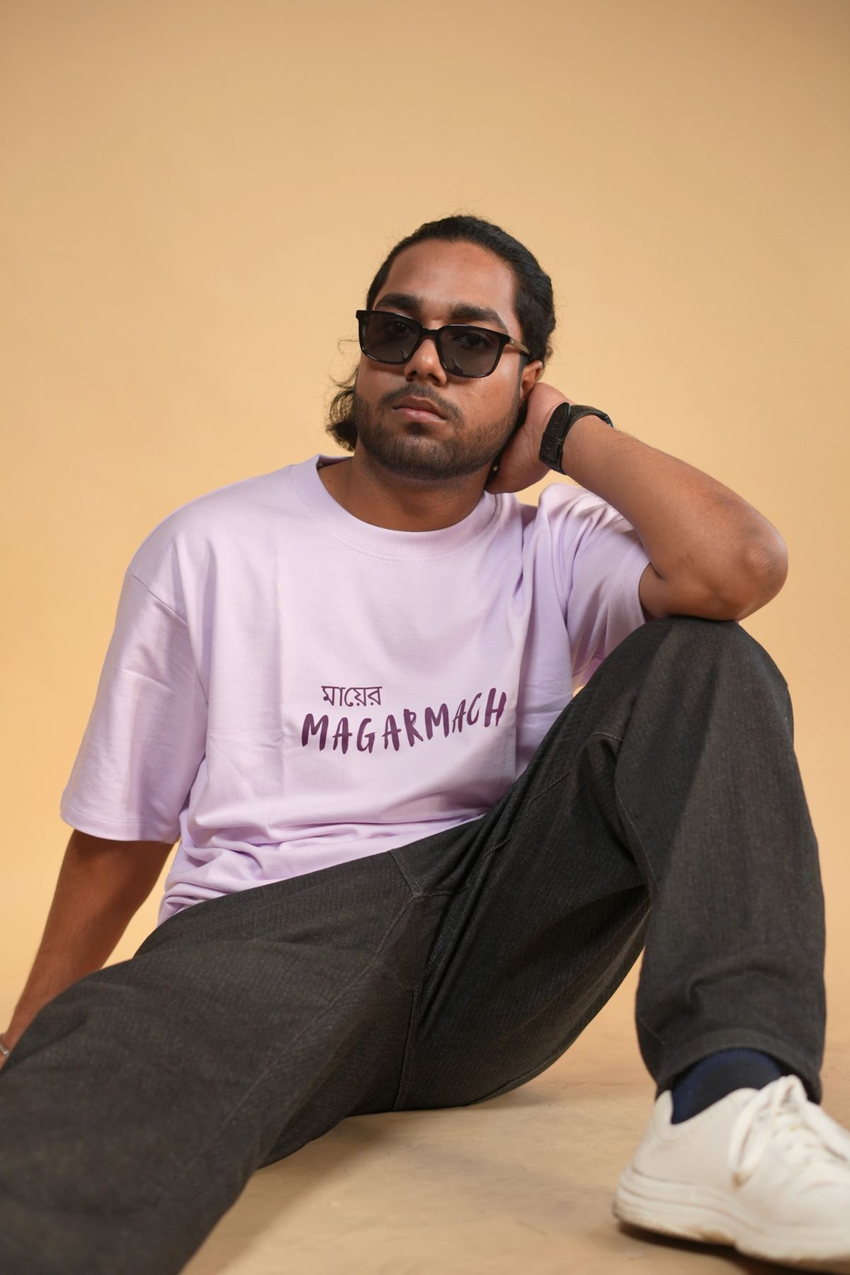 Magarmach Lavender Printed Oversized Tshirt - Image 4