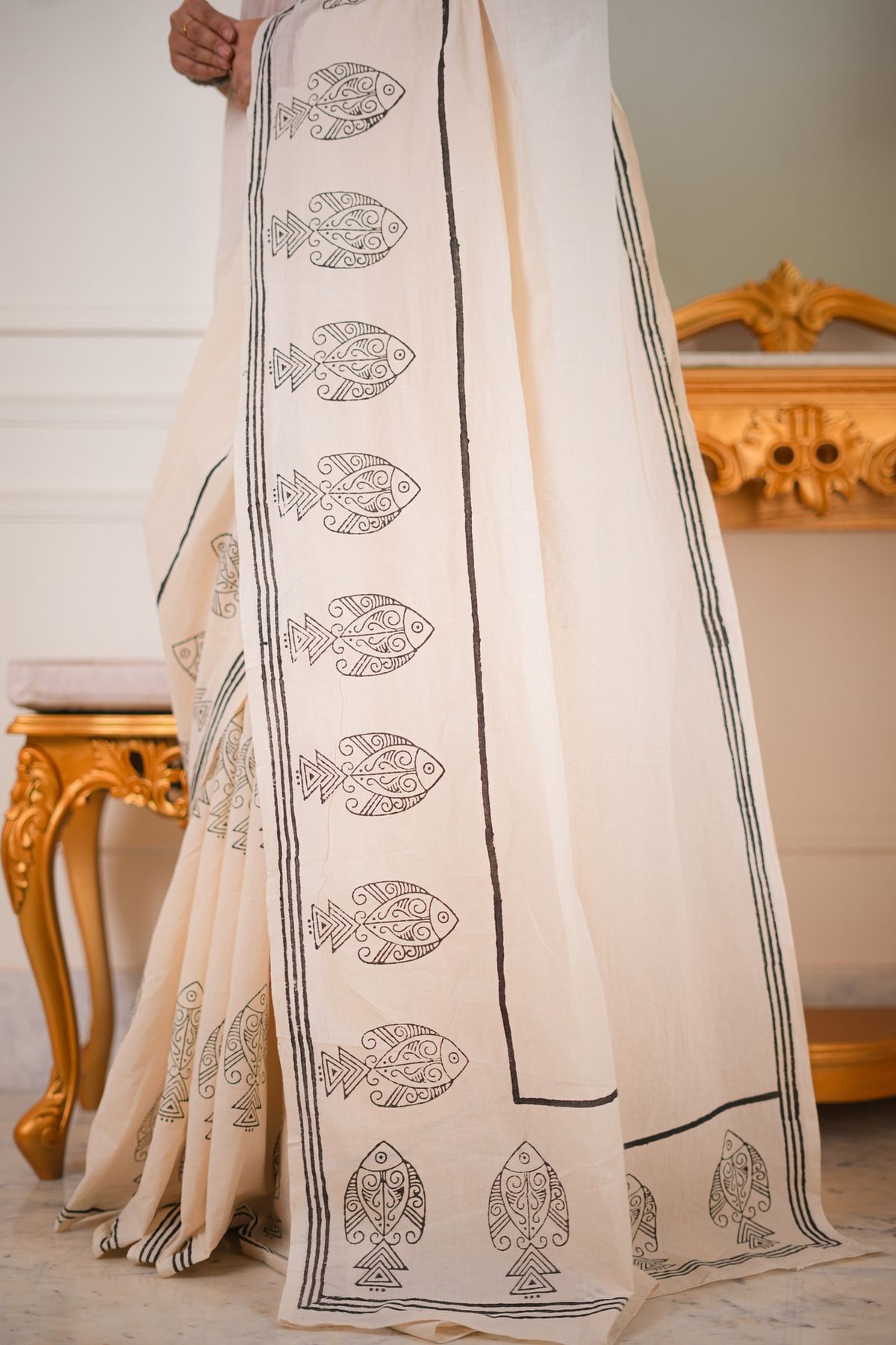 Motsho Konya Cotton Saree - Image 7