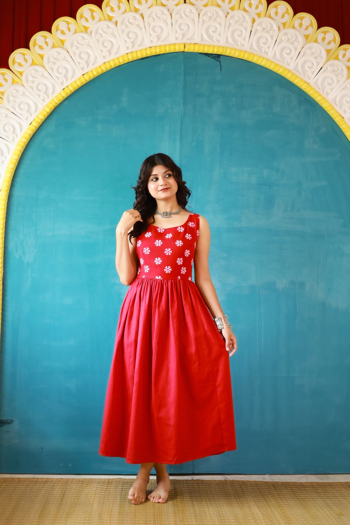 Phuljhuri Laal Corset Dress