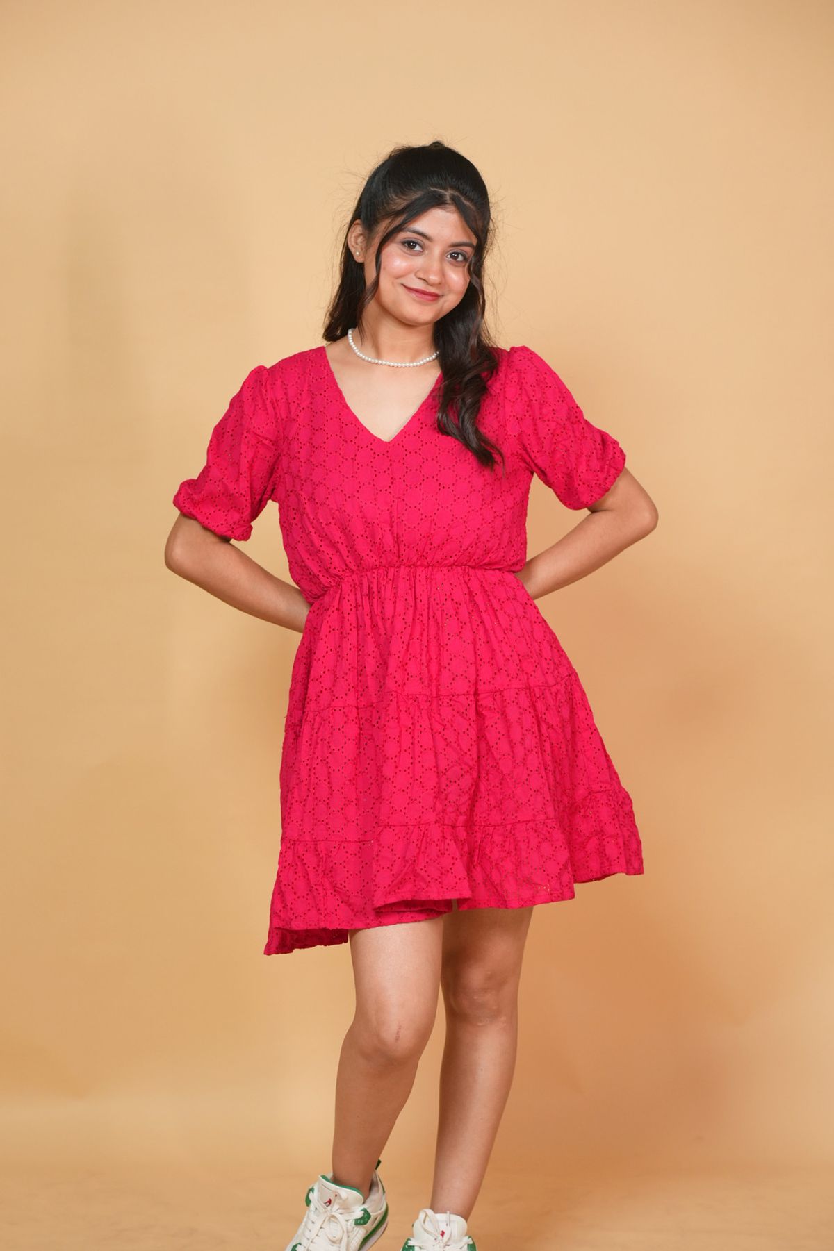 Pink Berry Eyelet Dress