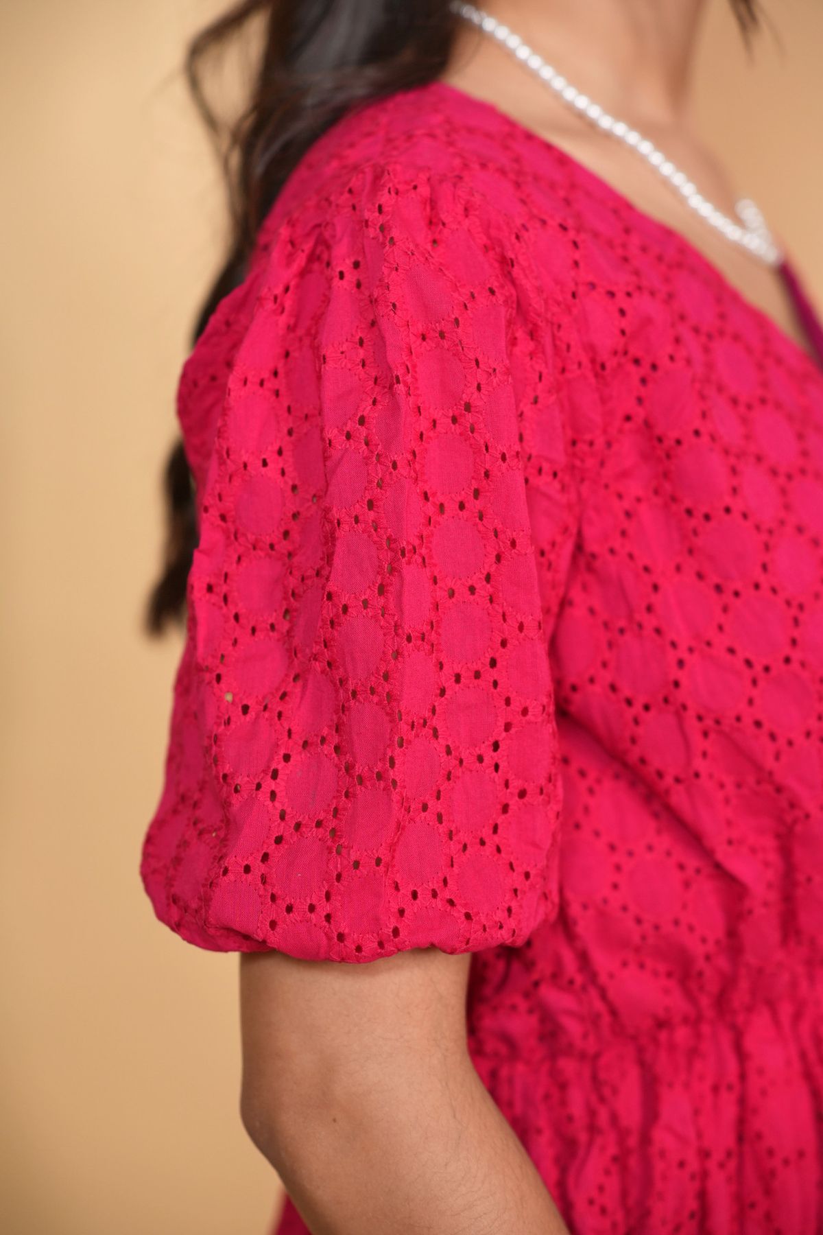 Pink Berry Eyelet Dress - Image 4