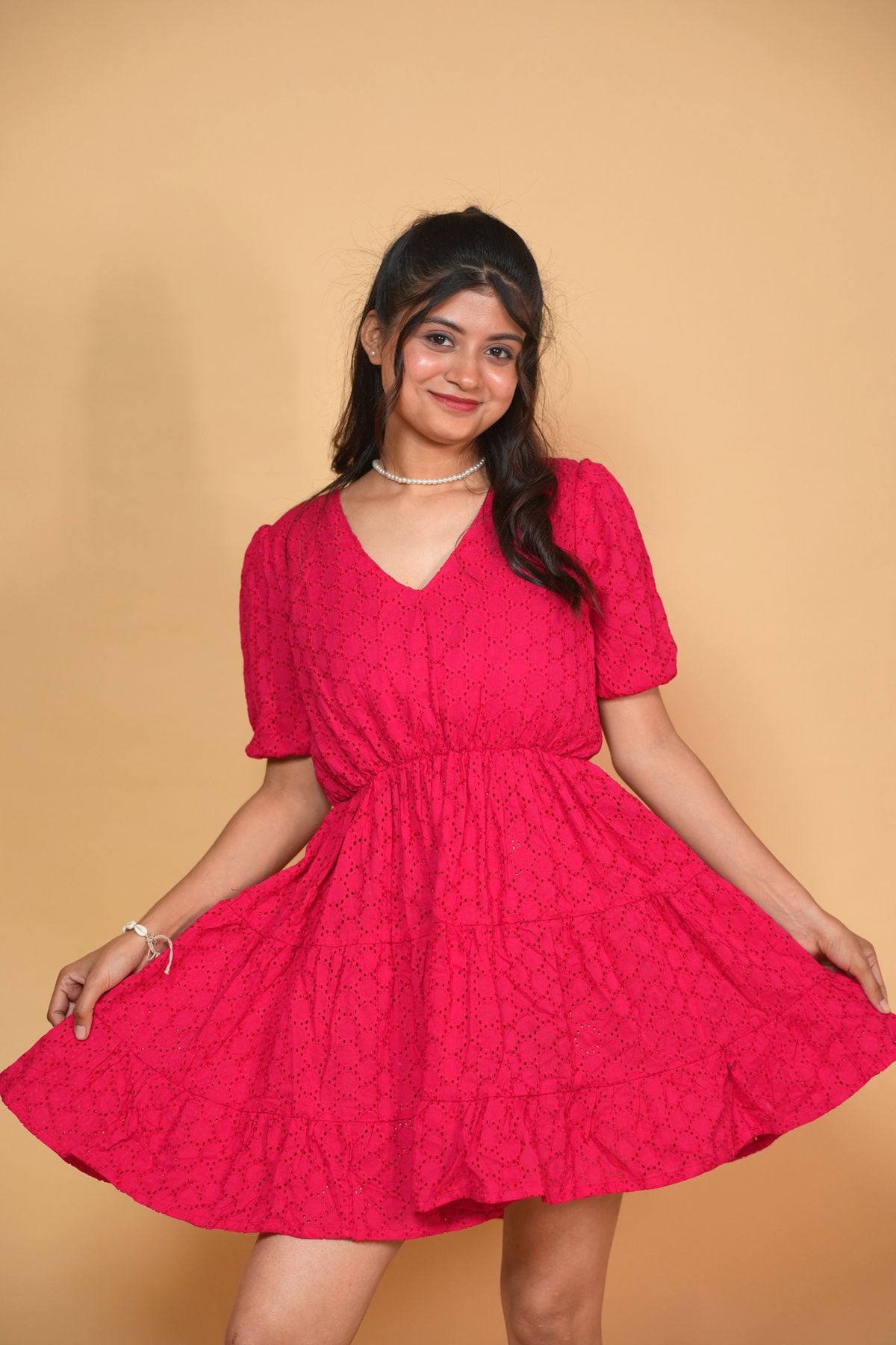 Pink Berry Eyelet Dress - Image 5