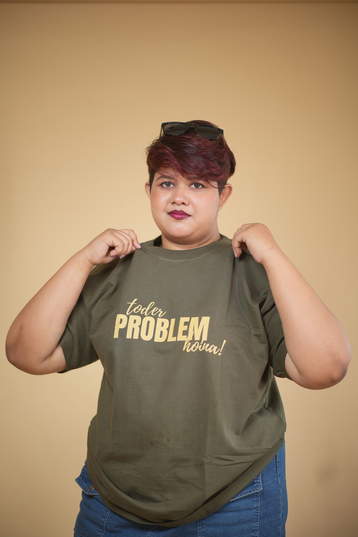 Problem Hoina Green Printed Oversized Tshirt - Image 3