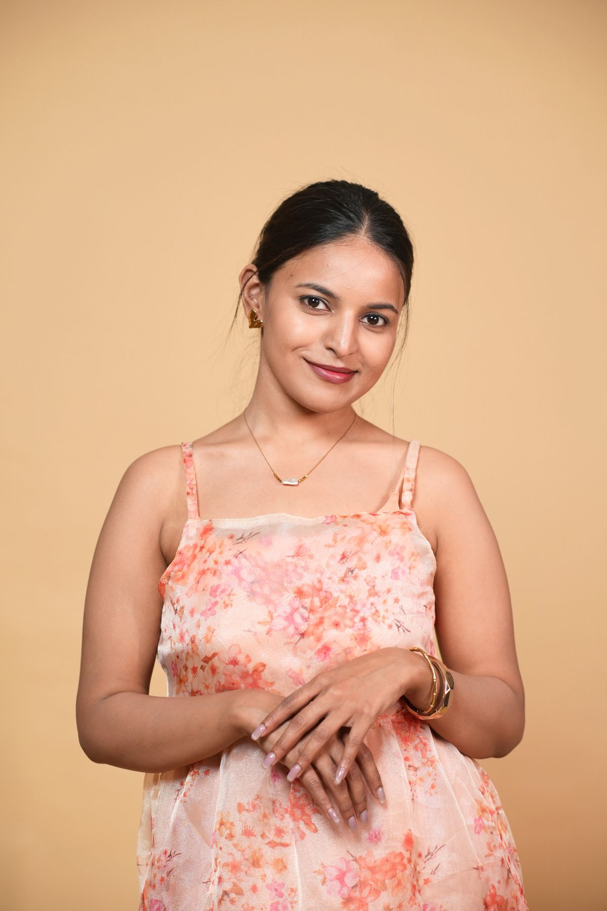 The Sheer Peach Gown - Image 2